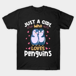 Just a Girl who Loves Penguins Gift T-Shirt